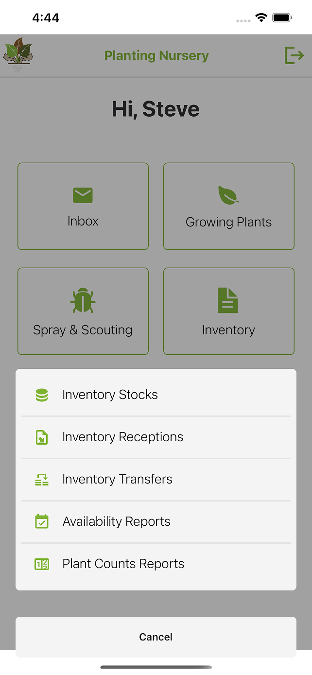 Planting Nursery Mobile App